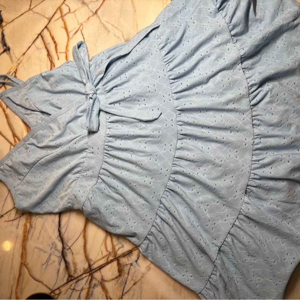 Light Blue Eyelet Dress
